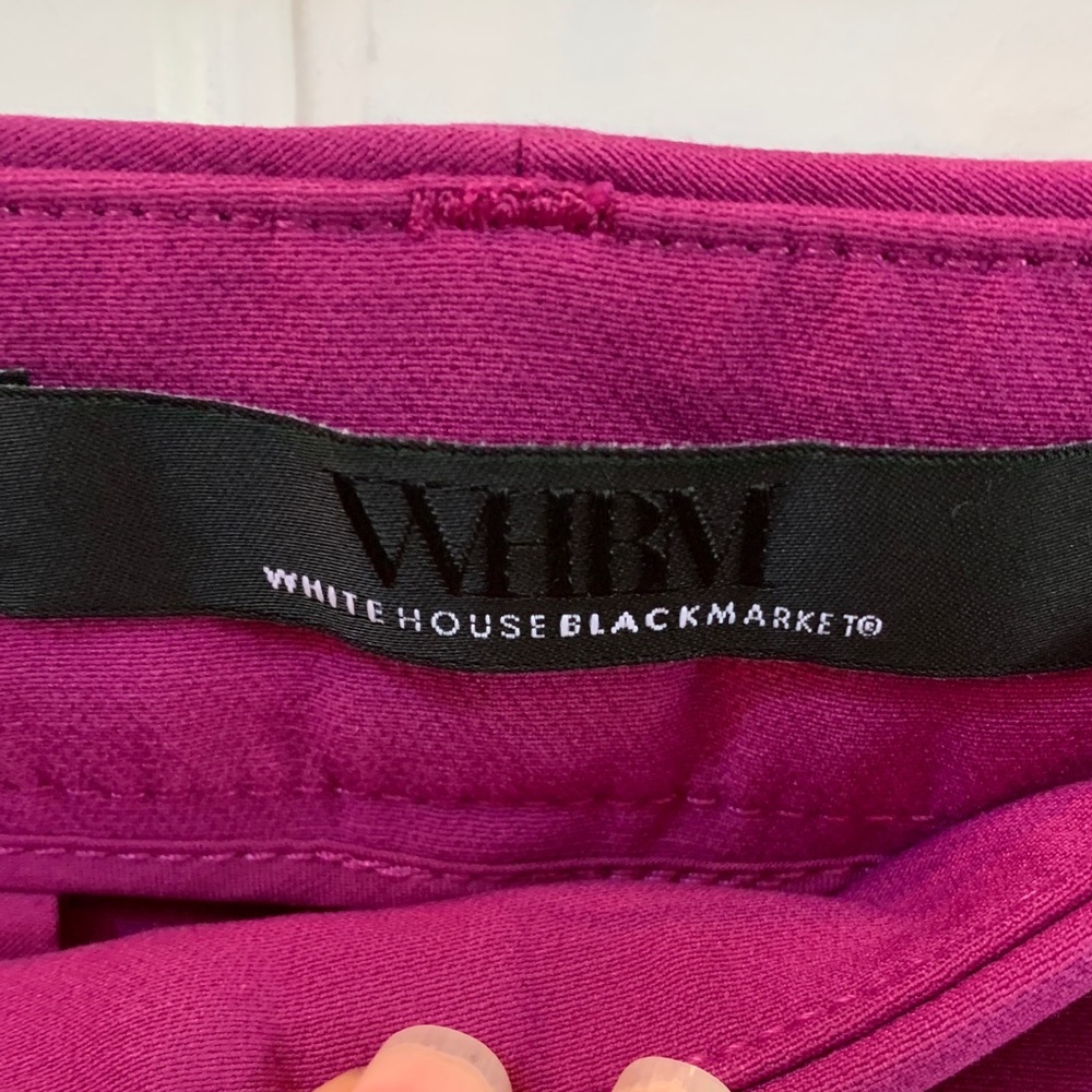 White House Black Market Elle Slim Vibrant Pink Cropped Pants 4 - Picture 2 of 8